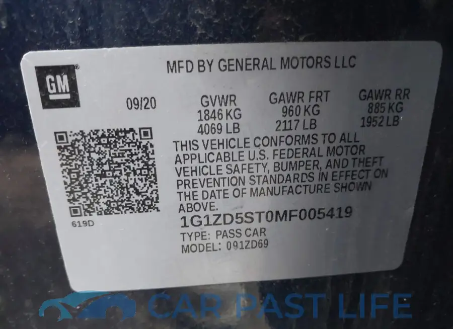 1G1ZD5ST0MF005419# 9