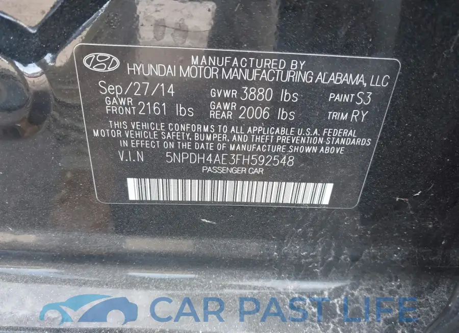 5NPDH4AE3FH592548# 9
