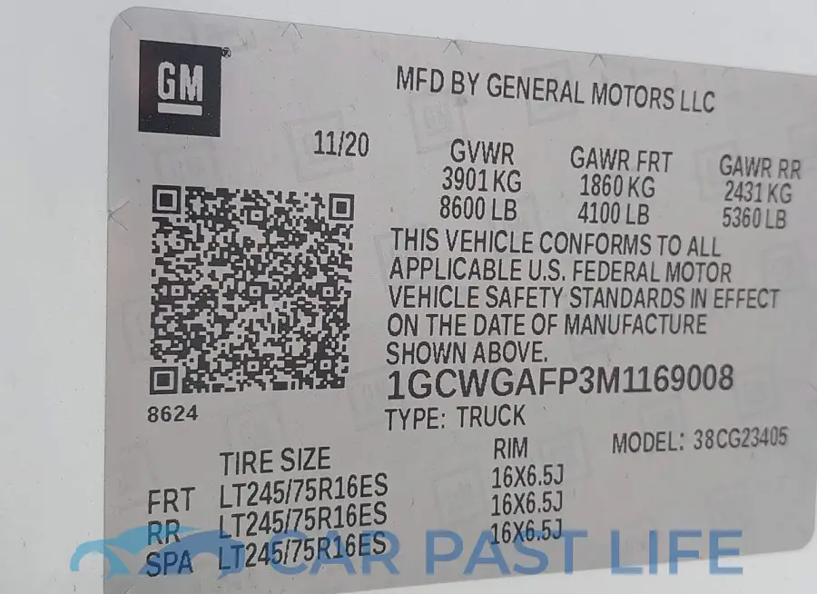 1GCWGAFP3M1169008# 9