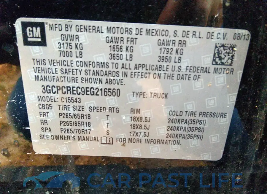 3GCPCREC9EG216560# 9