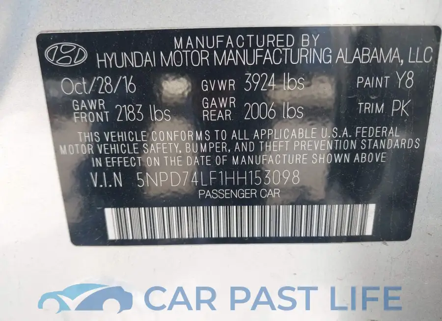 5NPD74LF1HH153098# 9
