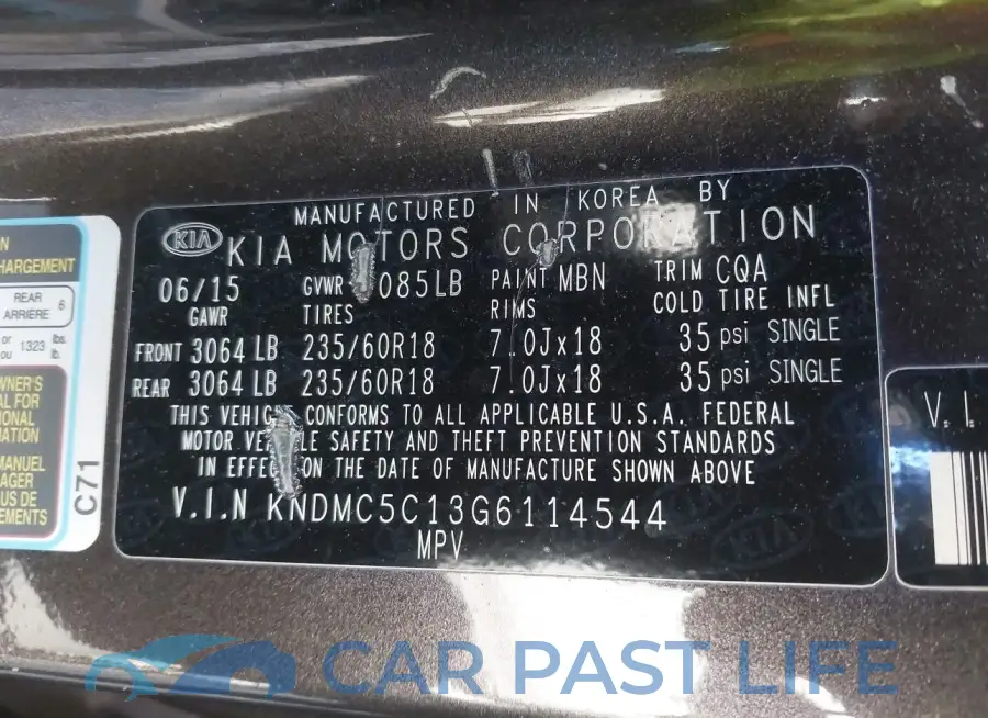 KNDMC5C13G6114544# 9