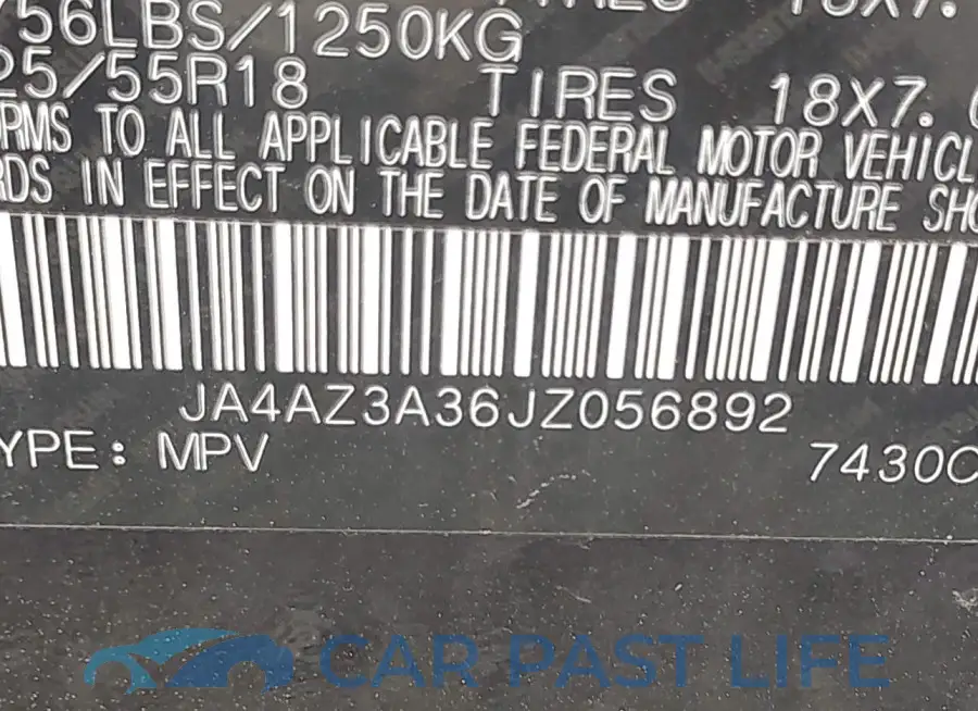JA4AZ3A36JZ056892# 9