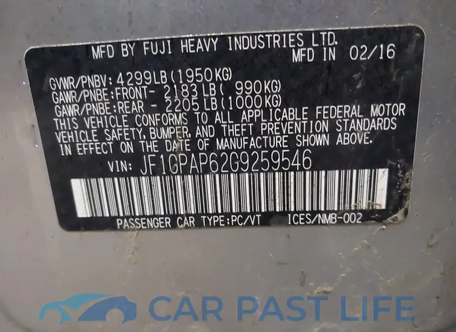 JF1GPAP62G9259546# 9