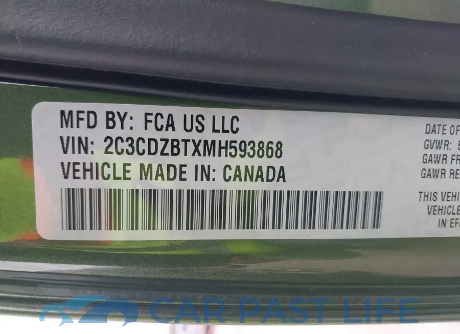 2C3CDZBTXMH593868# 9