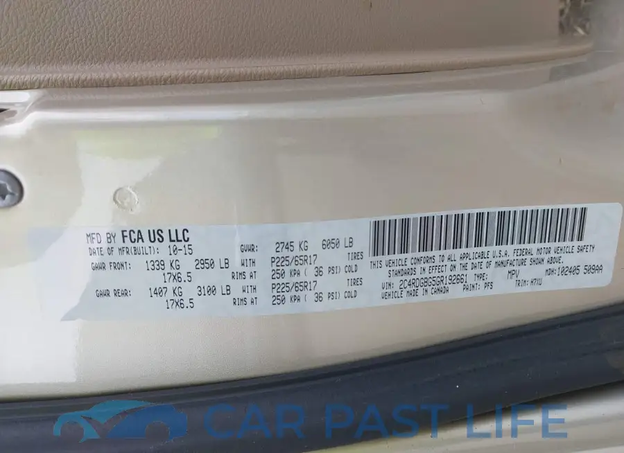 2C4RDGBG5GR192661# 9