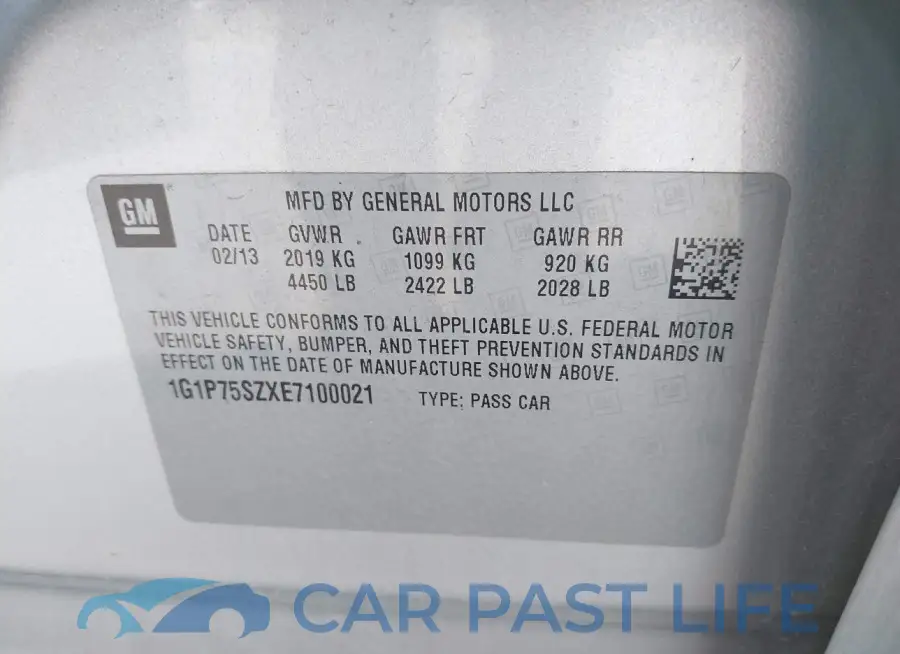 1G1P75SZXE7100021# 9