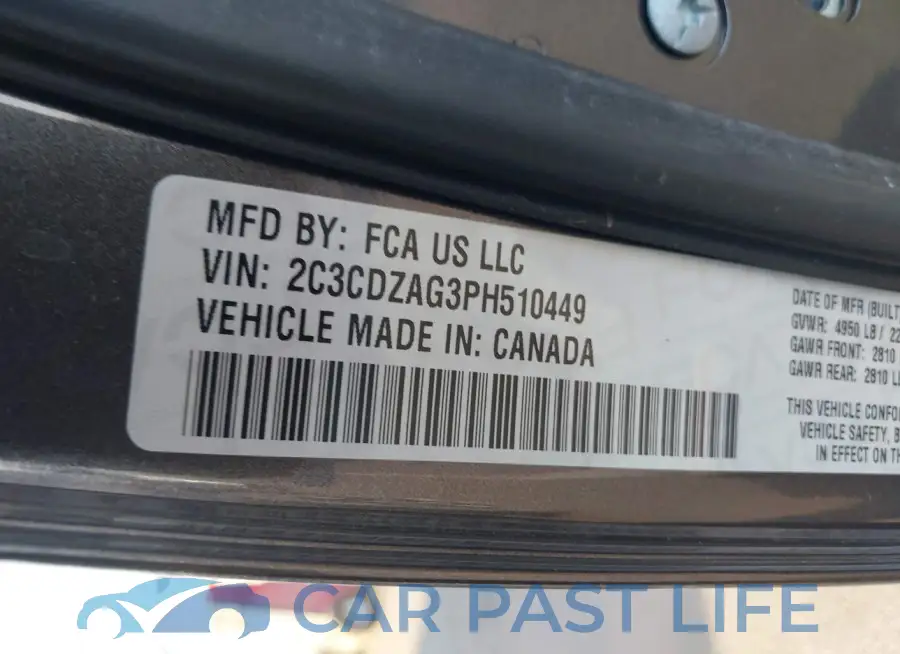 2C3CDZAG3PH510449# 9