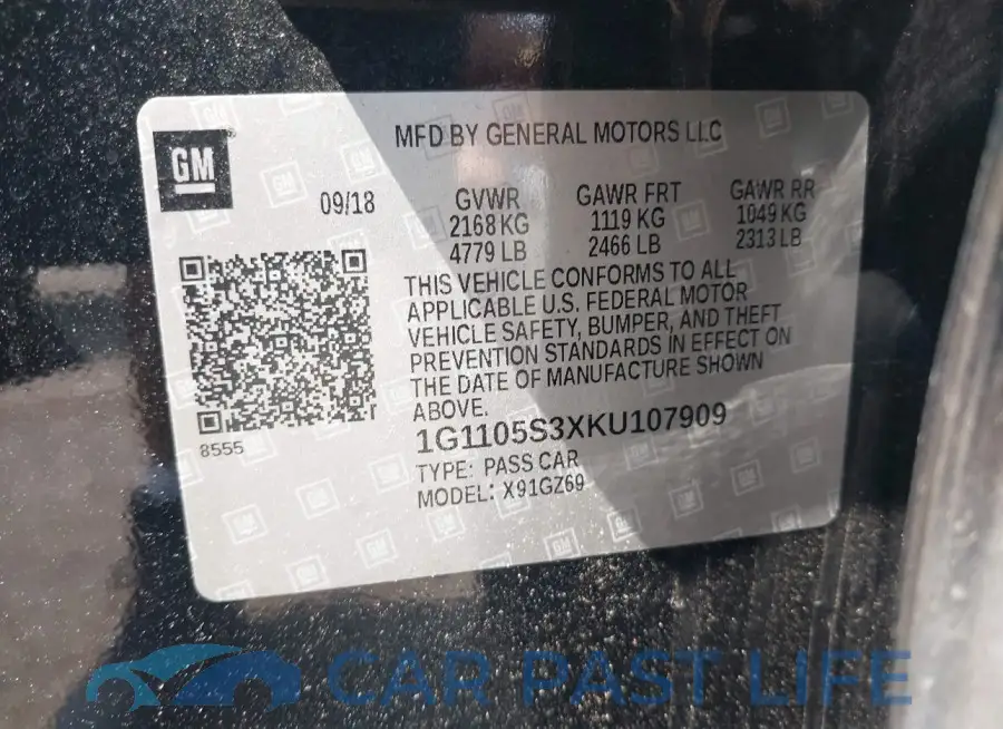 1G1105S3XKU107909# 9