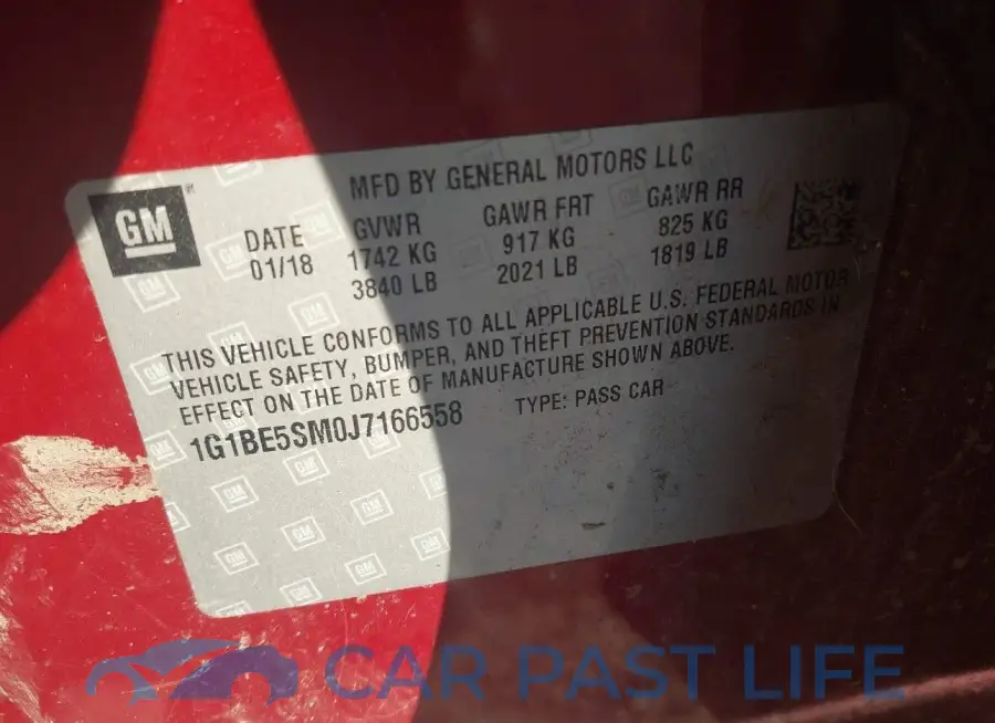 1G1BE5SM0J7166558# 9