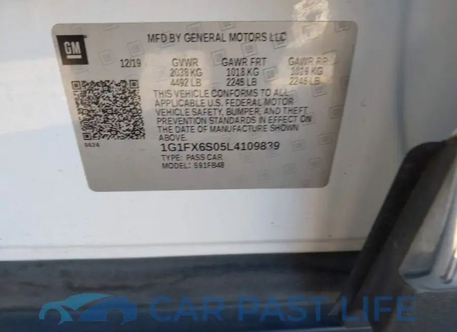 1G1FX6S05L4109839# 9