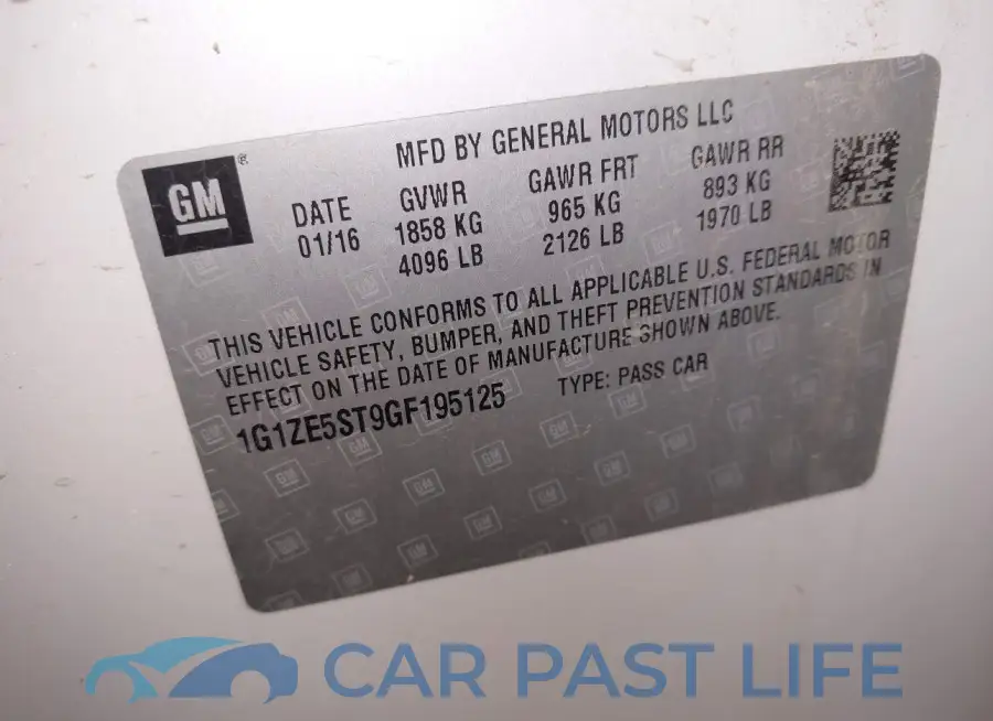 1G1ZE5ST9GF195125# 9