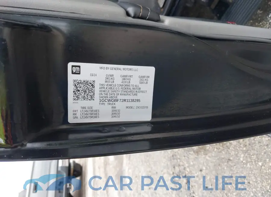 1GCWGBF72R1138295# 9