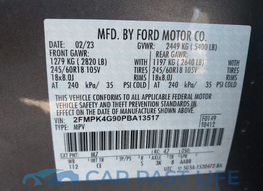 2FMPK4G90PBA13517# 9