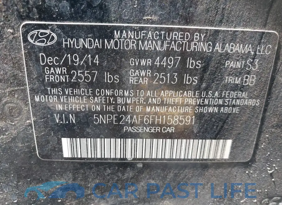 5NPE24AF6FH158591# 9