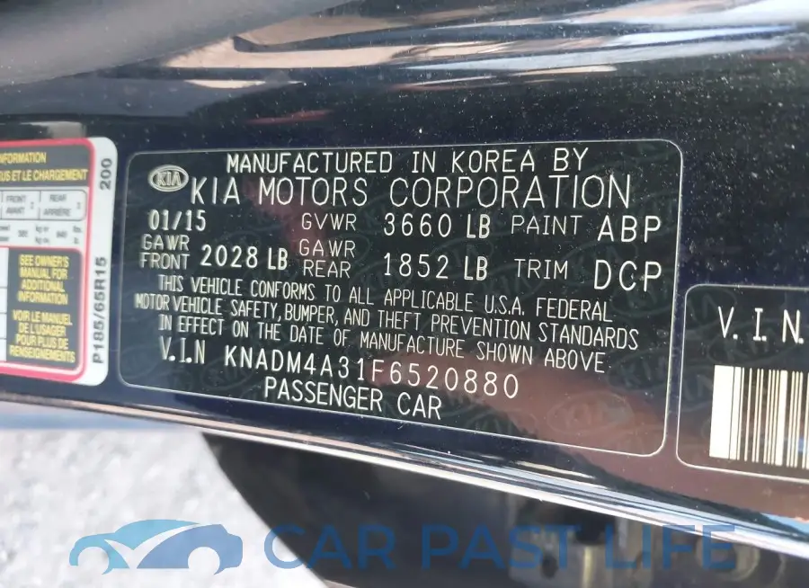 KNADM4A31F6520880# 9
