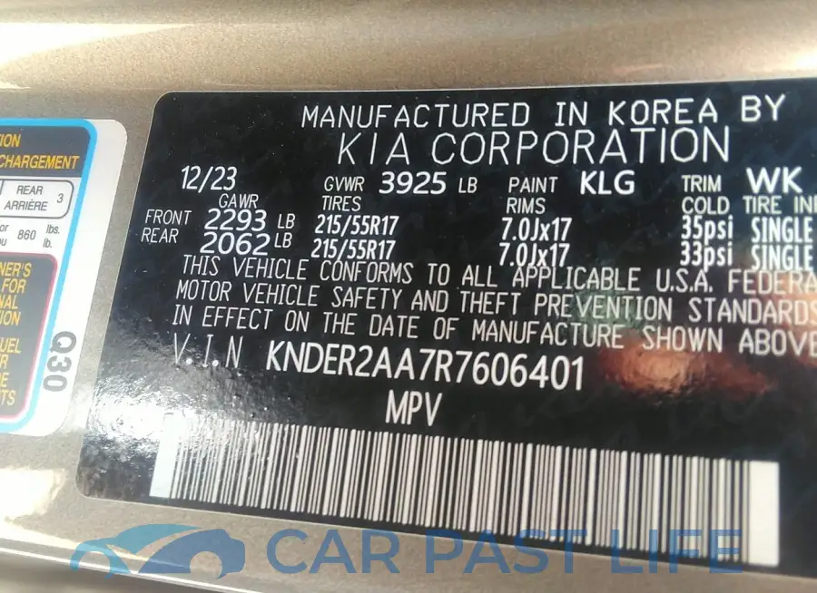 KNDER2AA7R7606401# 9