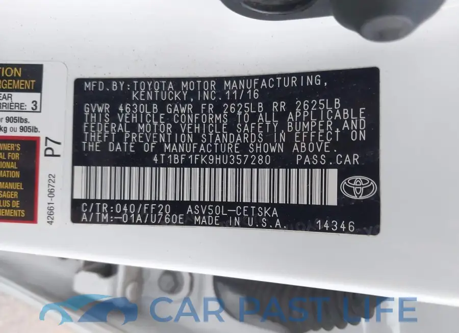 4T1BF1FK9HU357280# 9
