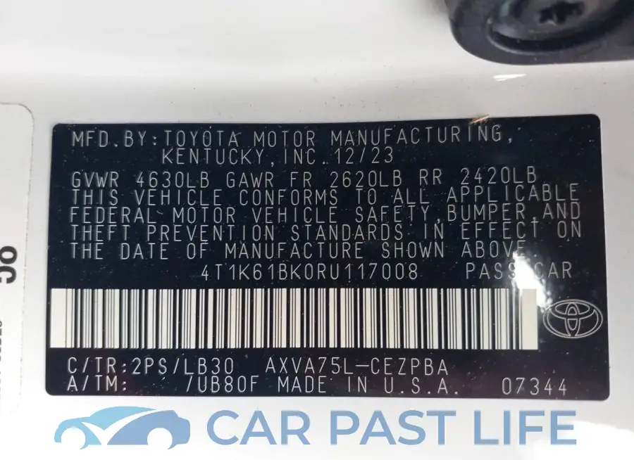 4T1K61BK0RU117008# 9