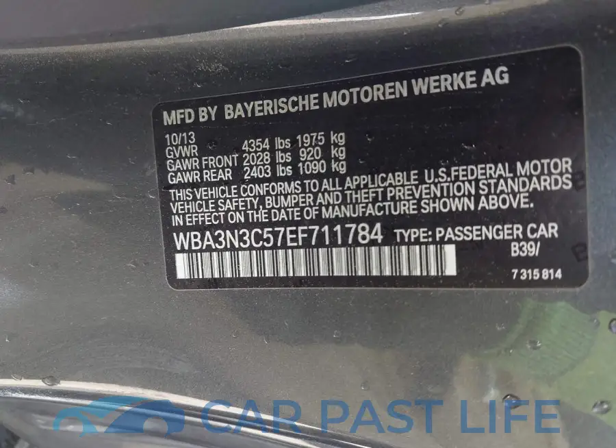 WBA3N3C57EF711784# 9