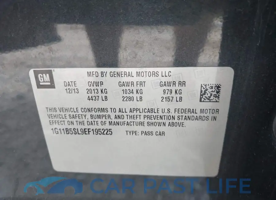 1G11B5SL9EF195225# 9