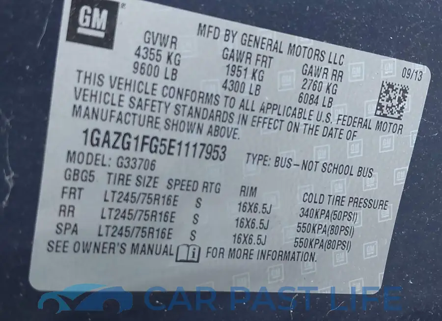 1GAZG1FG5E1117953# 9