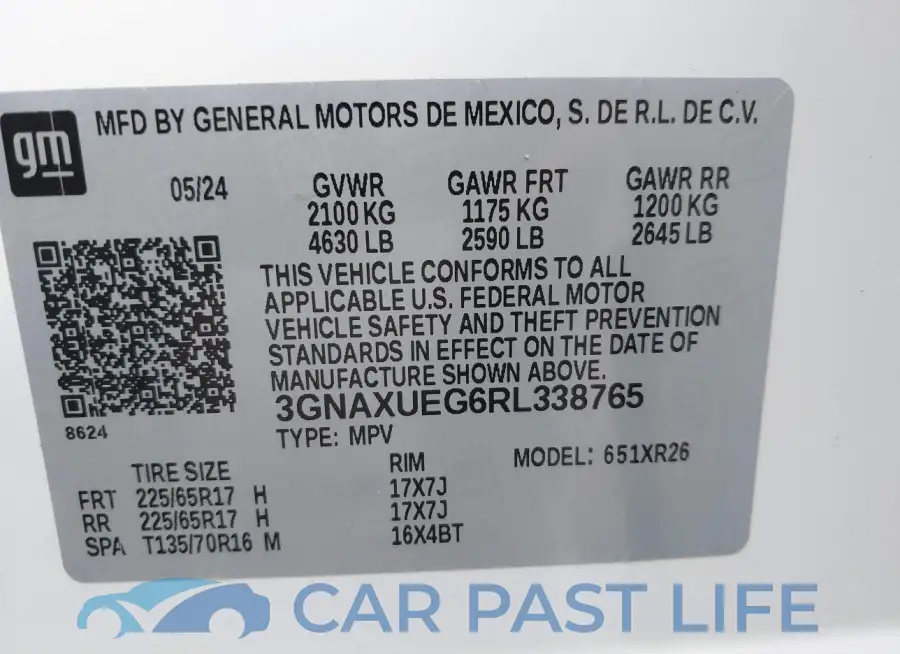 3GNAXUEG6RL338765# 9