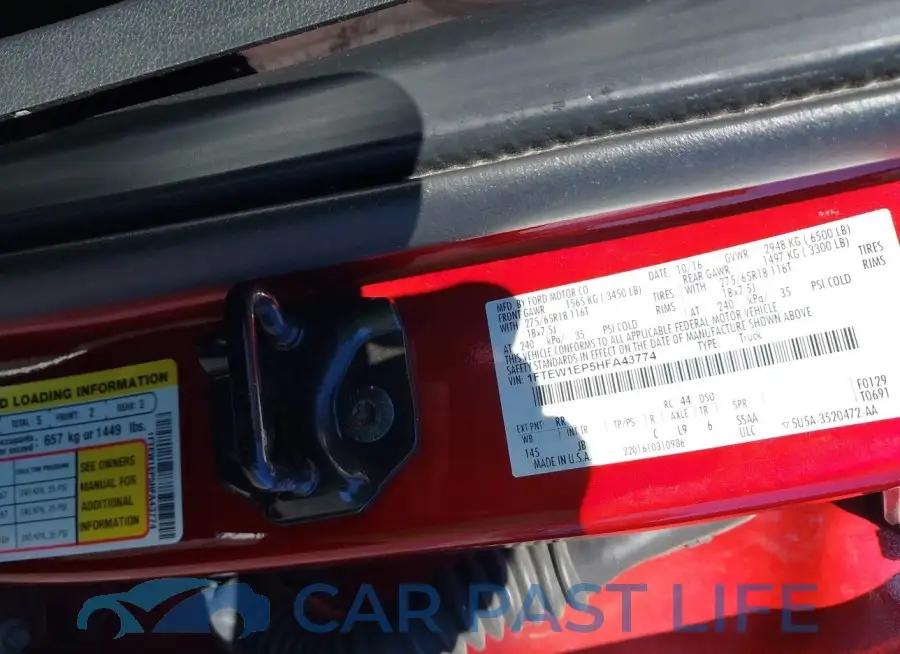 1FTEW1EP5HFA43774# 9