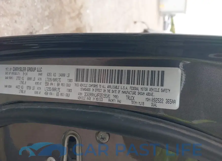 3C63RRHL0FG519101# 8