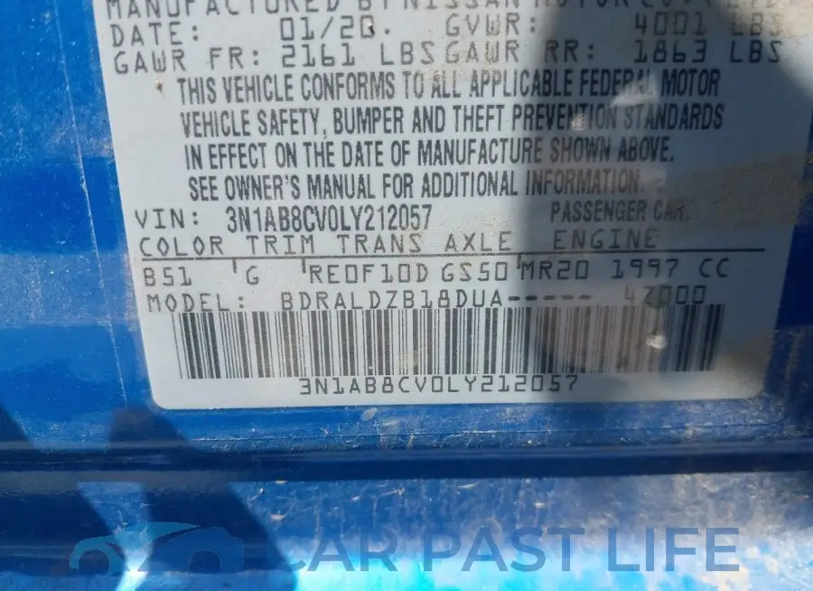 3N1AB8CV0LY212057# 9
