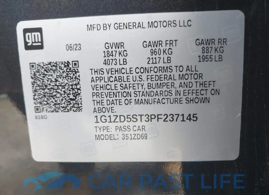 1G1ZD5ST3PF237145# 9