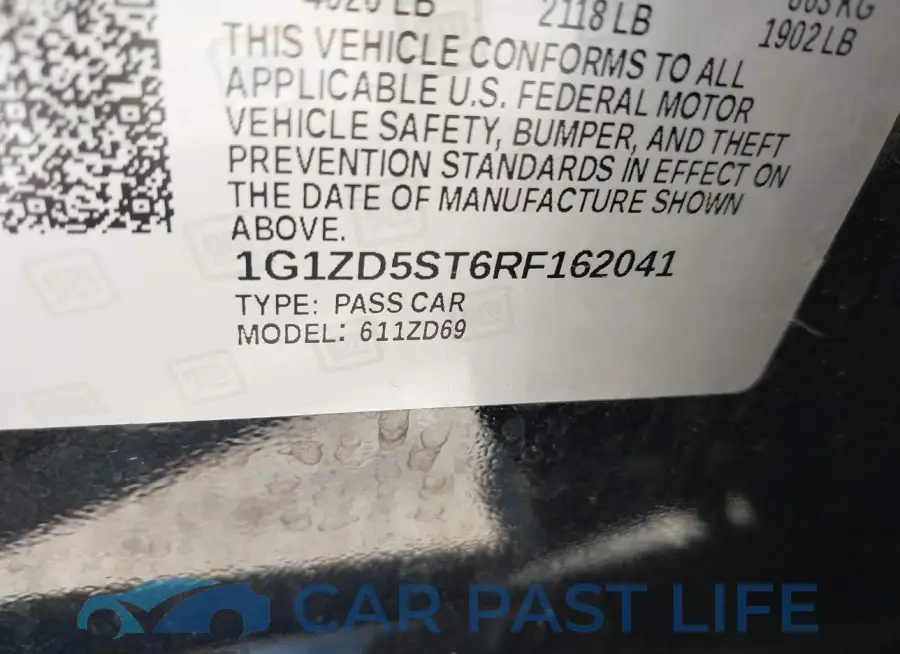 1G1ZD5ST6RF162041# 9