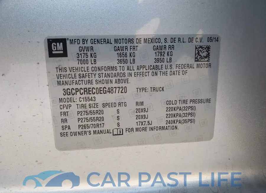 3GCPCREC0EG487720# 9