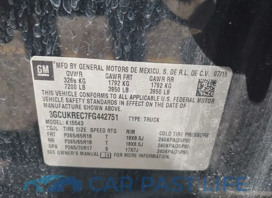 3GCUKREC7FG442751# 9