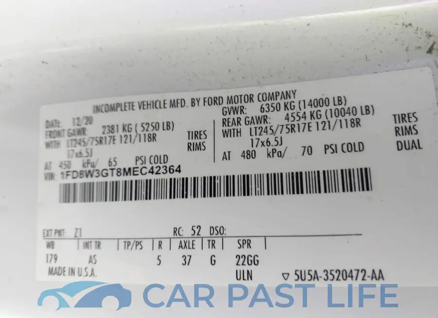 1FD8W3GT8MEC42364# 8