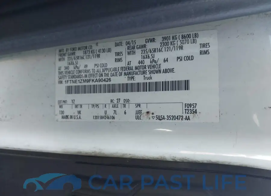 1FTNE1ZM9FKA90426# 9
