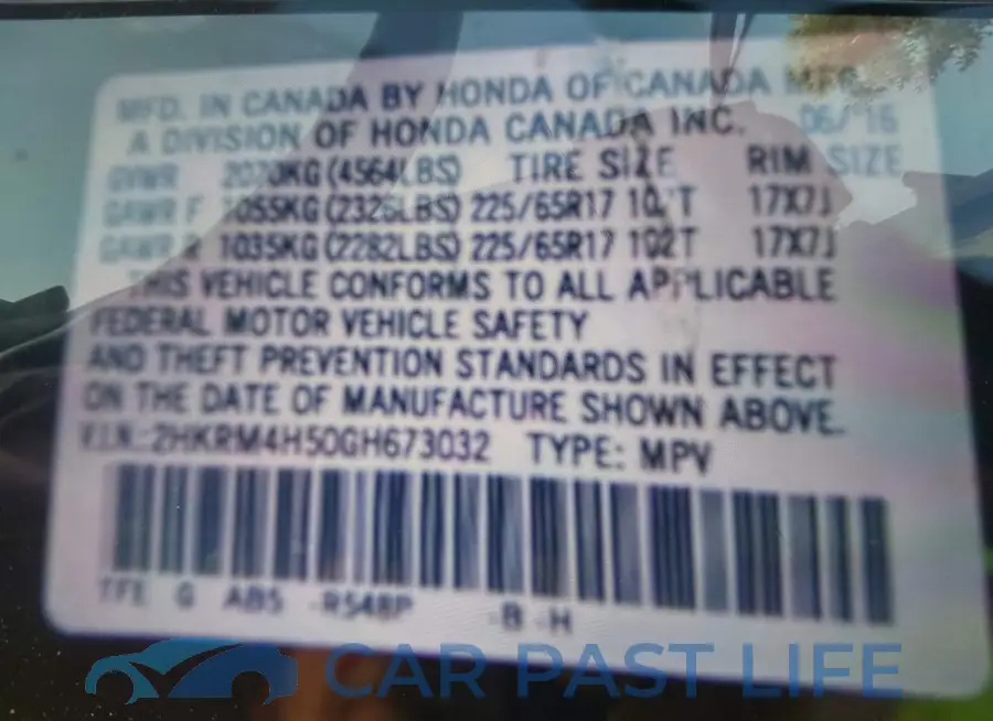 2HKRM4H50GH673032# 9