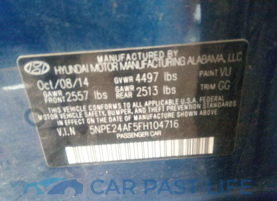 5NPE24AF5FH104716# 9