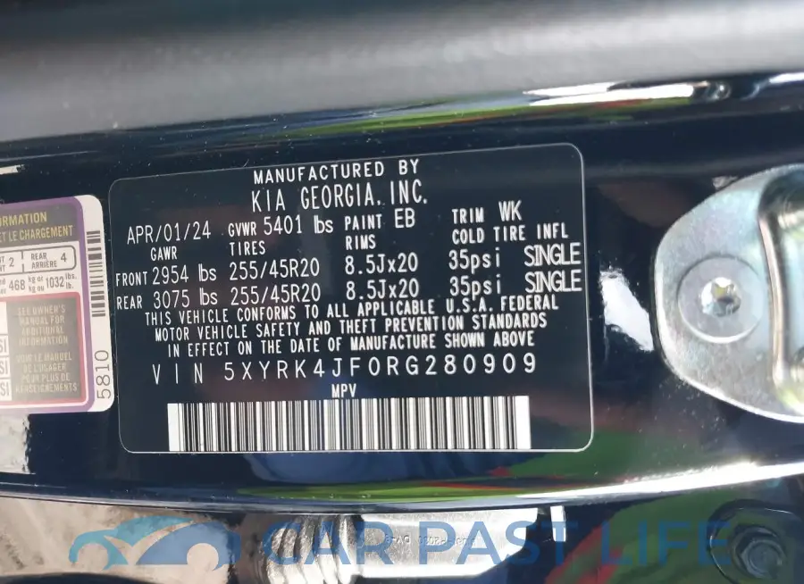 5XYRK4JF0RG280909# 9