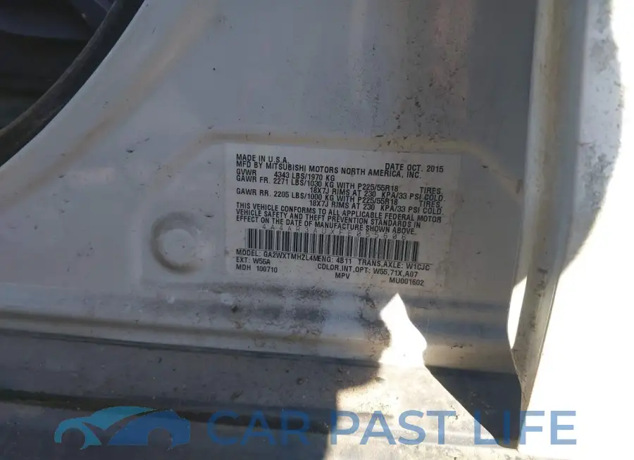 4A4AR3AUXFE055606# 9