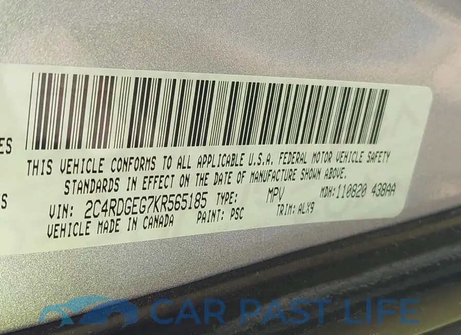 2C4RDGEG7KR565185# 9