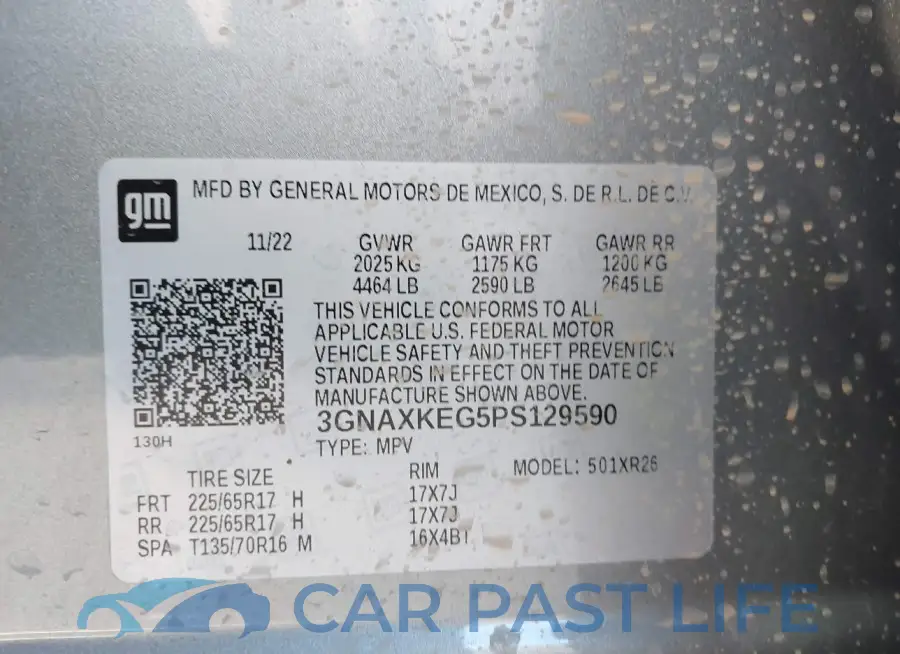 3GNAXKEG5PS129590# 9