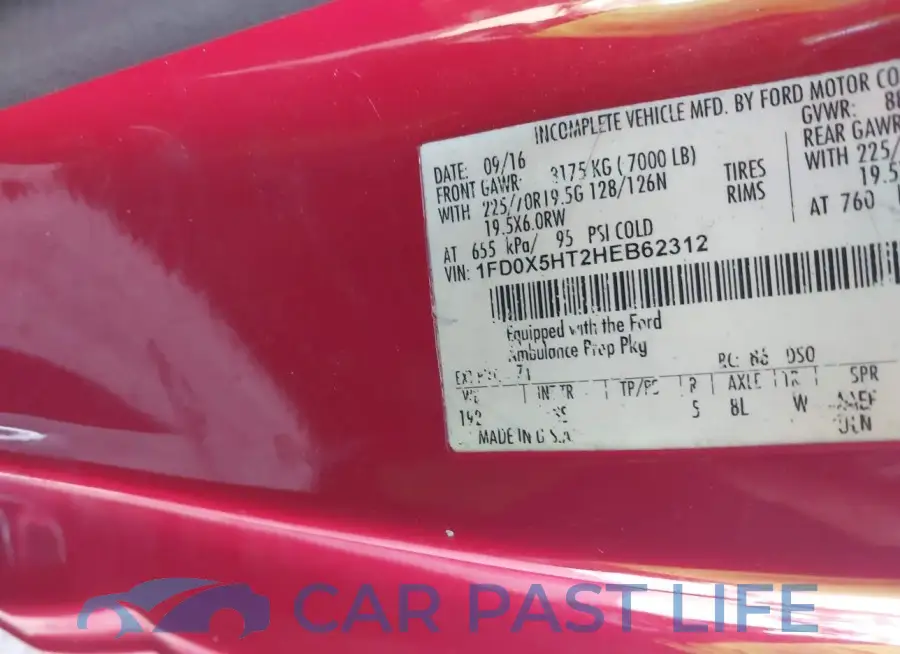1FD0X5HT2HEB62312# 8