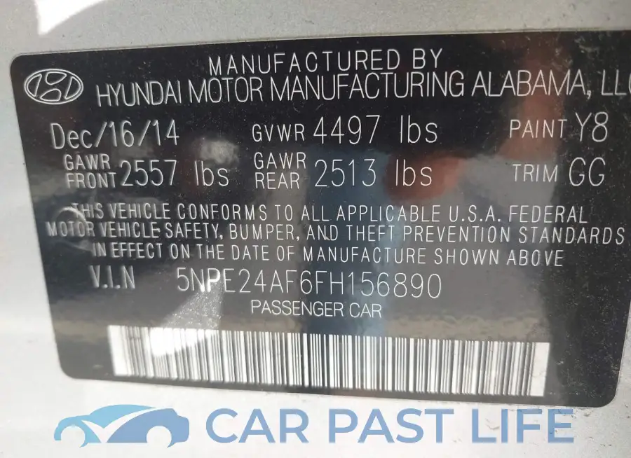 5NPE24AF6FH156890# 9