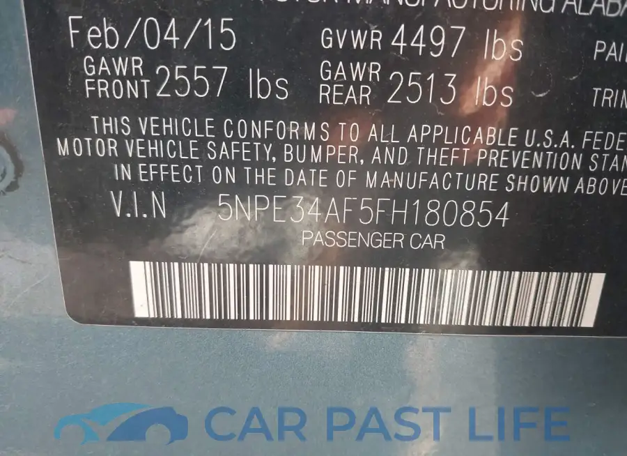 5NPE34AF5FH180854# 9
