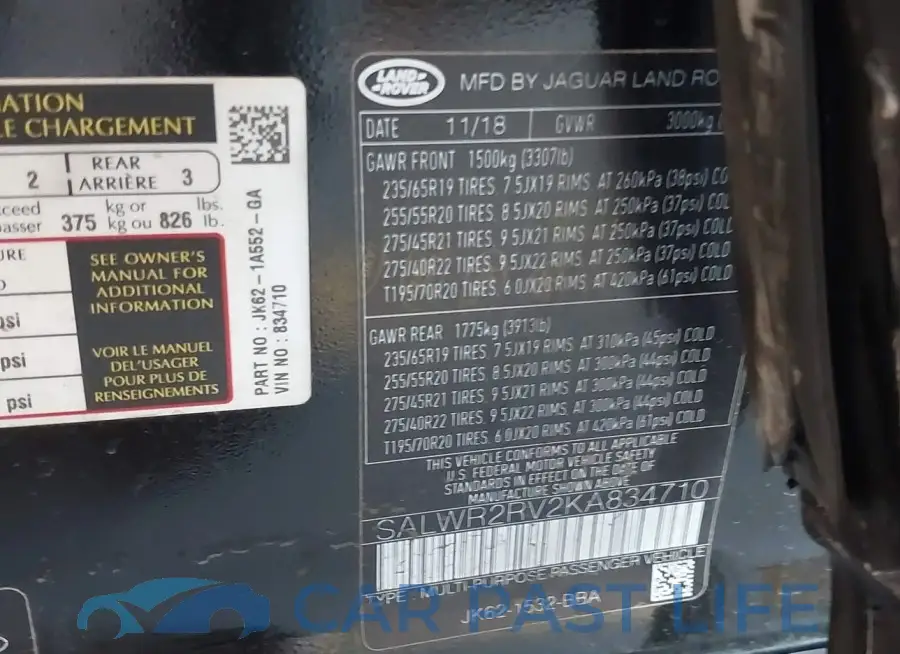 SALWR2RV2KA834710# 9