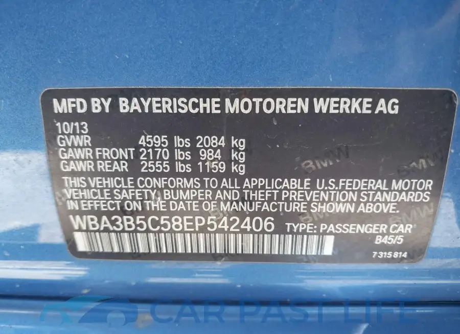 WBA3B5C58EP542406# 9