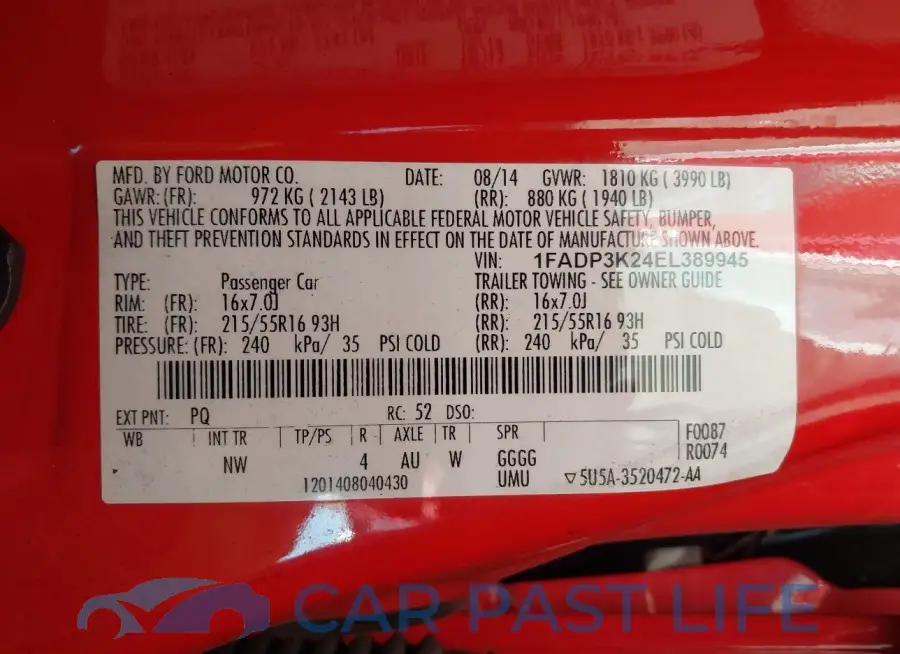 1FADP3K24EL389945# 9
