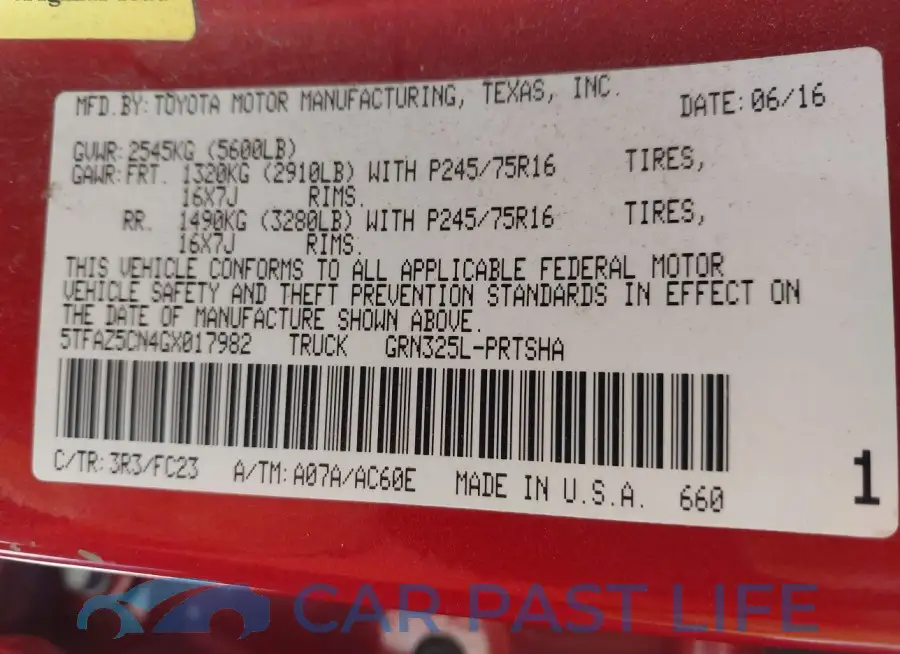 5TFAZ5CN4GX017982# 9