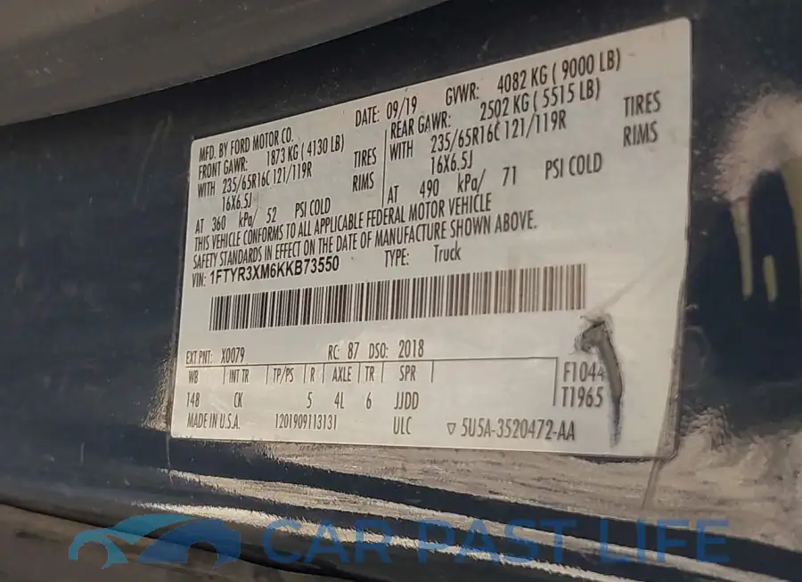 1FTYR3XM6KKB73550# 9